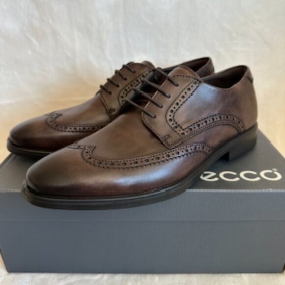 NIB! Ecco Mens Melbourne Lace Tie Casual Dress Oxfords 621664 Cocoa Brown Size10 main image 8